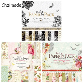 Chzimade 12Sheets Fluture de Design Scrapbooking Hârtie Pachete Pad 30.5X30.5CM Pentru Luare de Card DIY Fundal Meserii de Hârtie