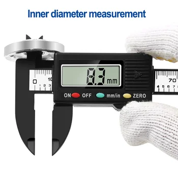 Instrument de măsurare 0-150mm Digital Șubler cu Vernier 6 Inch LCD Electronice Fibra de Carbon Altimetru Micrometru Indicatoare Card de Conducător