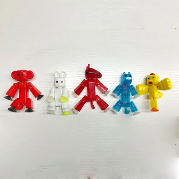 2-20 Buc Culoare Aleatorii Stikbot Animație Ecran Jucării Vărsat Păpuși cu Fraier DIY Creat de Film de Animație StikBot Jucarii