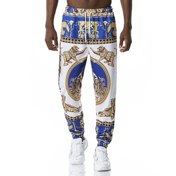 Hip hop de imprimare pantaloni barbati joggeri moda streetwear pentru bărbați pantaloni de trening pantaloni harem pentru bărbați