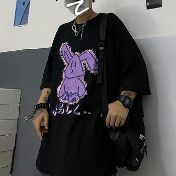 Gothic Punk Vară Liber de Epocă femei t shirt Ulzzang Strada Harajuku desene animate Print cu Maneci Scurte dropshipping haine plus dimensiunea