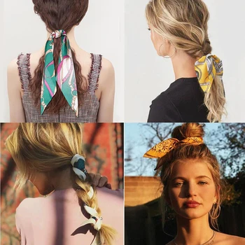 Vintage Dot Elasticele Hairband De Cauciuc Păr Pentru Femei Fete Elastic De Păr Benzi Florale Panglică Lungă Accesorii De Par