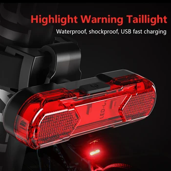 Cele mai noi Biciclete Lumina din Spate USB Reîncărcabilă LED Tail Light Impermeabil în aer liber MTB Biciclete Rutier Coada Lumini Intermitente Accesorii pentru Biciclete