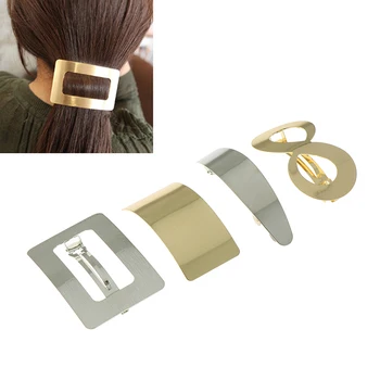 Metal-Aur Părul Clip Femeie Fata De Styling Pentru Par Agrafele De Vânt Leneș Geometrie Clip De Păr Accesorii