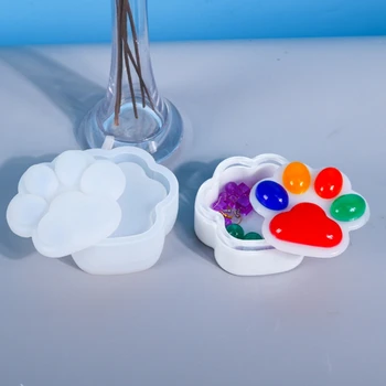 1 Set de Laba de Pisică Cutie de Depozitare Cristal Rășină Epoxidică Mucegai Bijuterii lucrate Manual Recipient Caz Silicon Mucegai Meserii DIY Instrument