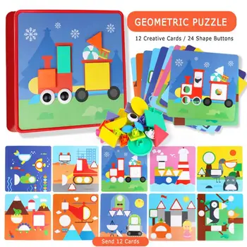3D Jigsaw Puzzle pentru Copii Puzzle Jucării Creative Ciuperci Butonul Set Arta de Asamblare pentru Copii Cadouri pentru Copii Joc Jucarii