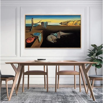 Persistența Memoriei Ceasuri Ireal Panza Pictura lui Salvador Dali Printuri si Postere de Arta de Perete Poza pentru Living Decorul Camerei
