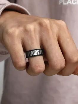 MOREDEAR 8mm Negru Titan Ring Raiders Pentru Bărbați și Femei