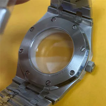 41mm din Oțel Inoxidabil Caz Ceas Curea de Ceas Trupa pentru NH35/NH36/4R36 Mișcare Acoperi Caz