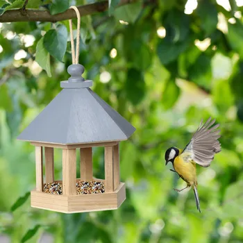 Lemn Fermelor De Păsări Agățat În Aer Liber Tip De Păsări De Companie Semințe De Alimentare Alimentator Copac Grădină Gustări Găleată Titularul Alimentator De Pasăre Stație De Alimentare