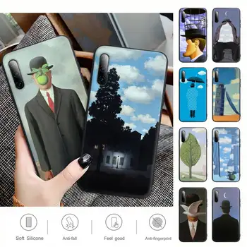 Rene Magritte Silicon Negru Telefon Mobil Acoperă Pentru Samsung Galaxy S9 S10 S20 S21 S30 Plus Ultra S10e S7 S8 Caz