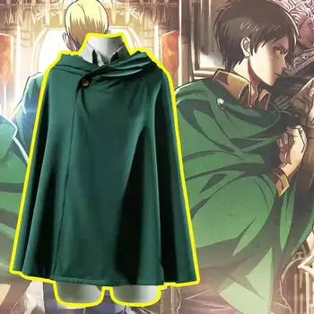 Anime Atac pe Titan Mantie verde Shingeki nu Kyojin Scouting Legiunea Sunt Levi Pelerine negre Cosplay Costum Golve Colier Fierbinte