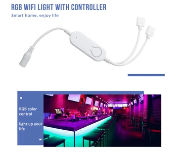 WiFi Inteligent Lumina RGB Benzi Controller Ritm de Muzică Funcția APP Remote/Voice Control Controler de Lucru Cu Alexa/Start Google