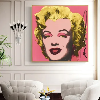 Andy Warhol Art Marilyn Monroe Sexy Femei Panza Pictura Postere si Printuri de Arta de Perete pentru Camera de zi Dormitor Cuadros Neînrămate