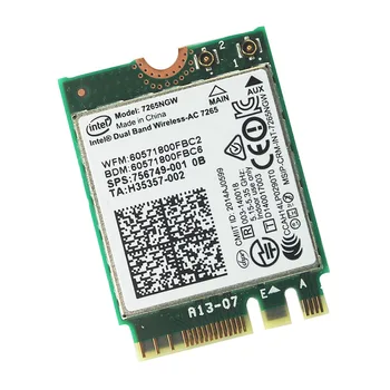 Placa de Retea Wireless Adaptor Wifi Pentru Intel 7265NGW UNEI unitati solid state 300Mbps Bluetooth 4.0 Dual Band 2.4 GHz/5GHz 802.11 a/g/n