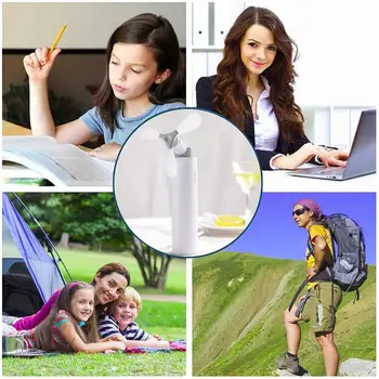 USB portabil Portabil Mini Ventilator 3-Lamă Reîncărcabilă Personale de Buzunar Ventilator USB Portabil 2 al Ventilatorului de Răcire de Turație Ventilator de Birou