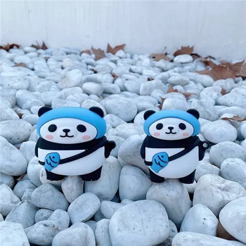 Dragut setul cu Cască Bluetooth Wireless Rucsac Pește Panda Cutie Drăguț Silicon Moale Caz Capacul de Protecție a Pielii Căști pentru Airpods 1 2