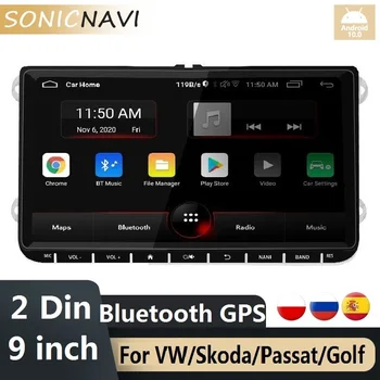 SONIC 9inch Radio Auto Pentru Volkswagen Golf Touran Skoda Octavia Yeti Android 10.0 GPS NavigationMultimedia Player 2din Autoradio