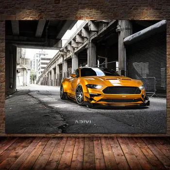 Ford Mustang GT Fastback Panza Pictura Postere si Printuri Acasă Decorare Arta de Perete Cuadros pentru Camera de zi Dormitor Neînrămate