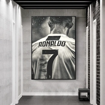 Fotbal Sport Star Cristiano Ronaldo Retro Poster și Imprimare Sport Panza Pictura pe Perete Camera de Artă Cuadros Decor Acasă