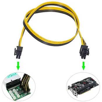 10 Buc 6 Pin PCI-E de 8 Pini(6+2) PCI-E (Bărbat la Bărbat) GPU Cablu de Alimentare 70cm pentru Carduri de Imagine Miniere Server Breakout Bord