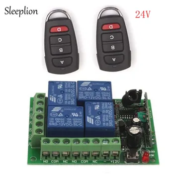 Sleeplion 24V 4CH Canal Releu Wireless RF Control de la Distanță Comutator 2 Transmițător+Receptor ON/OFF