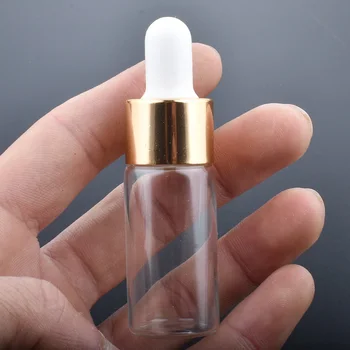 50pcs 10ml Gol Dropper Sticla Chihlimbar esențiale Sticlă de ulei Aromoterapie Maro Lichid Drop pentru masaj Pipeta Sticle Returnabile
