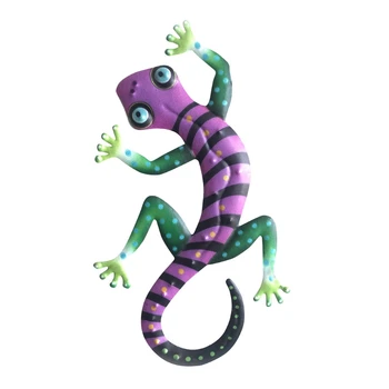 Metal Gecko Arta De Perete Decor Elegant Agățat Sculptura Pentru Casa Dormitor, Living, Birou Grădină Interioară În Aer Liber Agățat