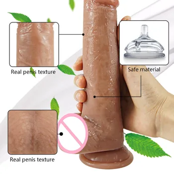 Vibrator din Silicon Vibrator Uriaș Piele sentiment Realist Penis Penis Penis artificial sex Feminin Masturbator ventuza Vibratoare Jucarii Sexuale Pentru Femei