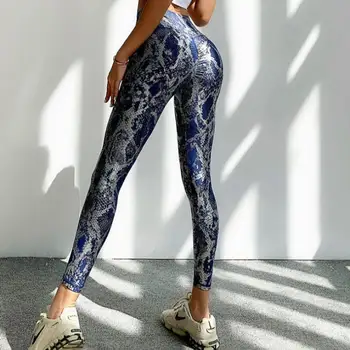 CHRLEISURE Femei Imprimate Jambiere Sexy Talie Mare Șarpe Tipărite Sportive Leggins Push-Up Antrenament de Fitness Legging pentru Femei