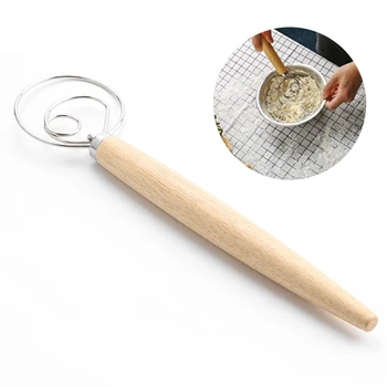 Noi Ouă Bătăuș Mixer Instrument Blender din Oțel Inoxidabil Cu Mâner din Lemn Pentru DIY Aluat de Pâine Bakeware Aluat Amestecati Bucătărie Gadget