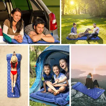 Camping Gonflabile Pad de Dormit în aer liber Ultralight Impermeabil gros Saltea de Aer pentru Backpacking Drumeții Cort de Călătorie