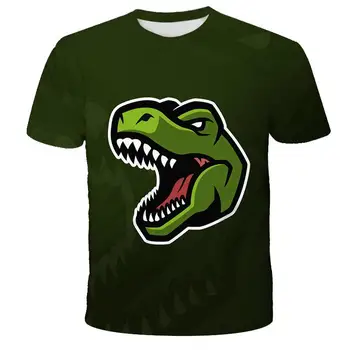 Imprimate 3D Jurassic Park Tricou Copii Amuzant Casual Lume Dinozaur T-shirt Topuri de Vara Tricouri Copii Fată Băiat Haine Cool Tricou