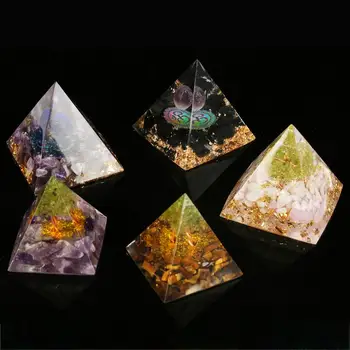 1 buc Piramida Obsidian, Ametist, Crisolit Ochi de Tigru Piatra Decor Acasă Anti-stres, Calm Vindecare de Cristal tipul de Piatră prețioasă Piramida
