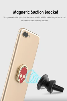 De Halloween, schelet, craniu inel suport de Metal suport de Telefon Universal 360 de Rotație Pliabil Suport de Telefon Pentru iphone-ul Huawei Samsung