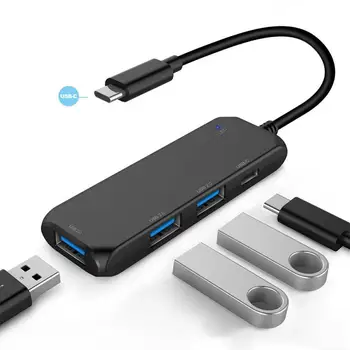 USB de Tip C Hub Portabil de Tip C USB 2.0 Hub Splitter de Andocare, Cablu Adaptor Pentru MacBook PC Laptop USB Hub usb разветвитель