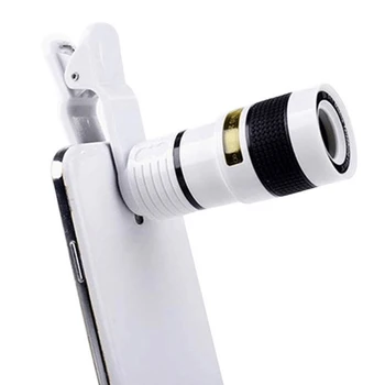 12X Zoom aparat de Fotografiat Telefon Mobil Obiectiv Extern Telescop cu Universal Lentile Telefoto Clip ND998