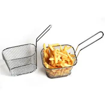 Mini Franceză Friteuze Net Coș Plasă De Cartofi Chip Instrument De Bucătărie Din Oțel Inoxidabil, Prăjitor De Gătit Acasă Cartofi Prajiti Cosuri De Sita