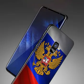 Rusia Flag Pentru Samsung Galaxy A9 A8 Stele A8S A7 A6 A6S A5 A3 Plus 2018 2017 2016 A750 Negru Caz de Telefon