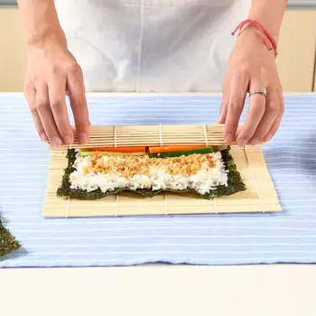 Sushi Perdea Accesorii de Gătit Sushi de Rulare cu Role de Mână Filtru de Orez, Bambus Non-stick Padele Instrumente de Bucătărie DIY Accesorii
