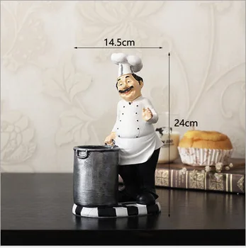 Franceză Decorative Chef Figurina Ornamente - 3D Rășină Decor Acasă pentru Bucătărie Gourmet Decoratiuni si de Colectie, Decor Acasă