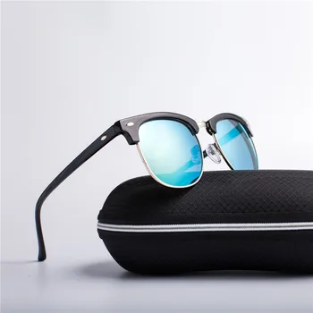 Jumătate de Metal Moda ochelari de Soare Barbati/Femei de Brand Designer Retro Nit Lentile de Înaltă Calitate Clasic de Ochelari de Soare de sex Feminin Oculos UV400