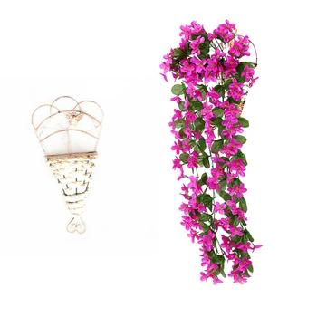 Violet Artificiale Coș de Flori Decor Petrecere de Simulare Nunta Ziua Îndrăgostiților pe Perete Coș de Flori de Orhidee Coș