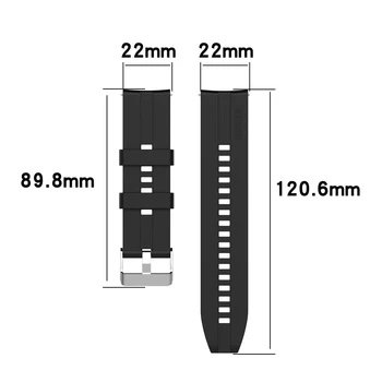 Curea de schimb Pentru XiaoMi Mi Curea de Ceas Silicon 22mm Watchband Pentru Haylou LS05S huawei GT 2 2e Galaxy Watch 3 Curea correa