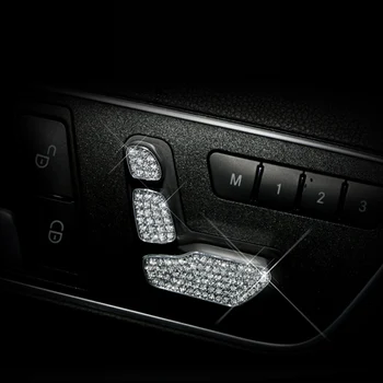 6pcs Pentru Mercedes Benz C200 E260L Scaun Butonul de Diamante Interior Masina Modificarea Modificarea Cheii Stil de Moda Modificarea