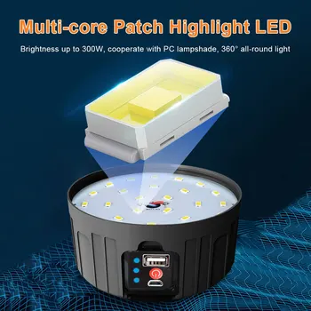 Super Bright Led-Uri Lampă Solară De Control De La Distanță Portabil În Aer Liber Camping Lumini De Piața De Noapte Lumini Bec Lumini De Urgență Cort Lumini