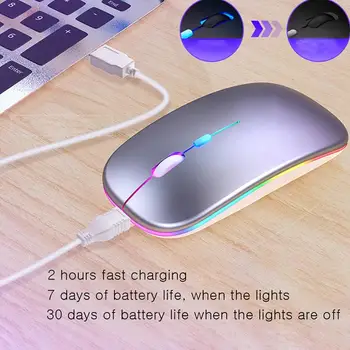 2.4 G Wireless Bluetooth LED Soareci USB Ergonomic Mouse de Gaming pentru Laptop