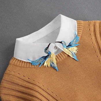 Moda 2021 Fata Cravată Albă Fals Guler pentru Femei Stand Guler Detasabil Fete False Dantela de Epocă Doamnelor False Bluza Guler