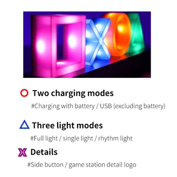 Colorate USB Lumina de Neon Joc Pictogramă Lampa de Control Vocal Estompat Bar Club KTV Perete Atmosferă de Bar Decorat Iluminat Comercial