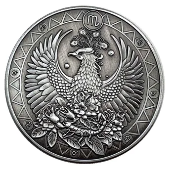 12 Constelații Zodiacale Argintiu Placat Cu Colectie Original Monede Set Titularul Moneda Creativ Cadou De Suvenir De Colectie